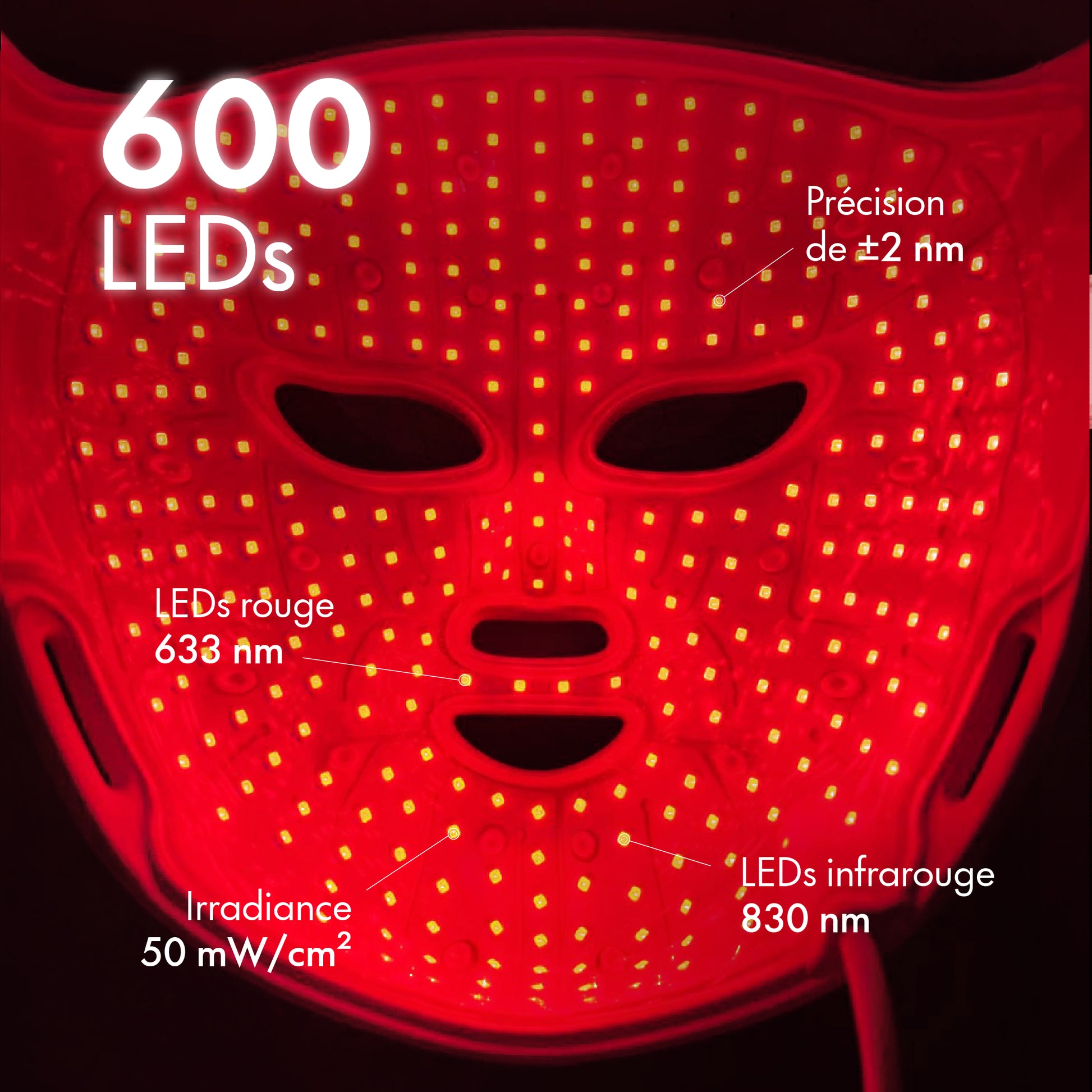Masque LED Visage Luminoth rapie Rouge NOOANCE PARIS masque-led-visage-luminoth-rapie-rouge-nooance-paris
