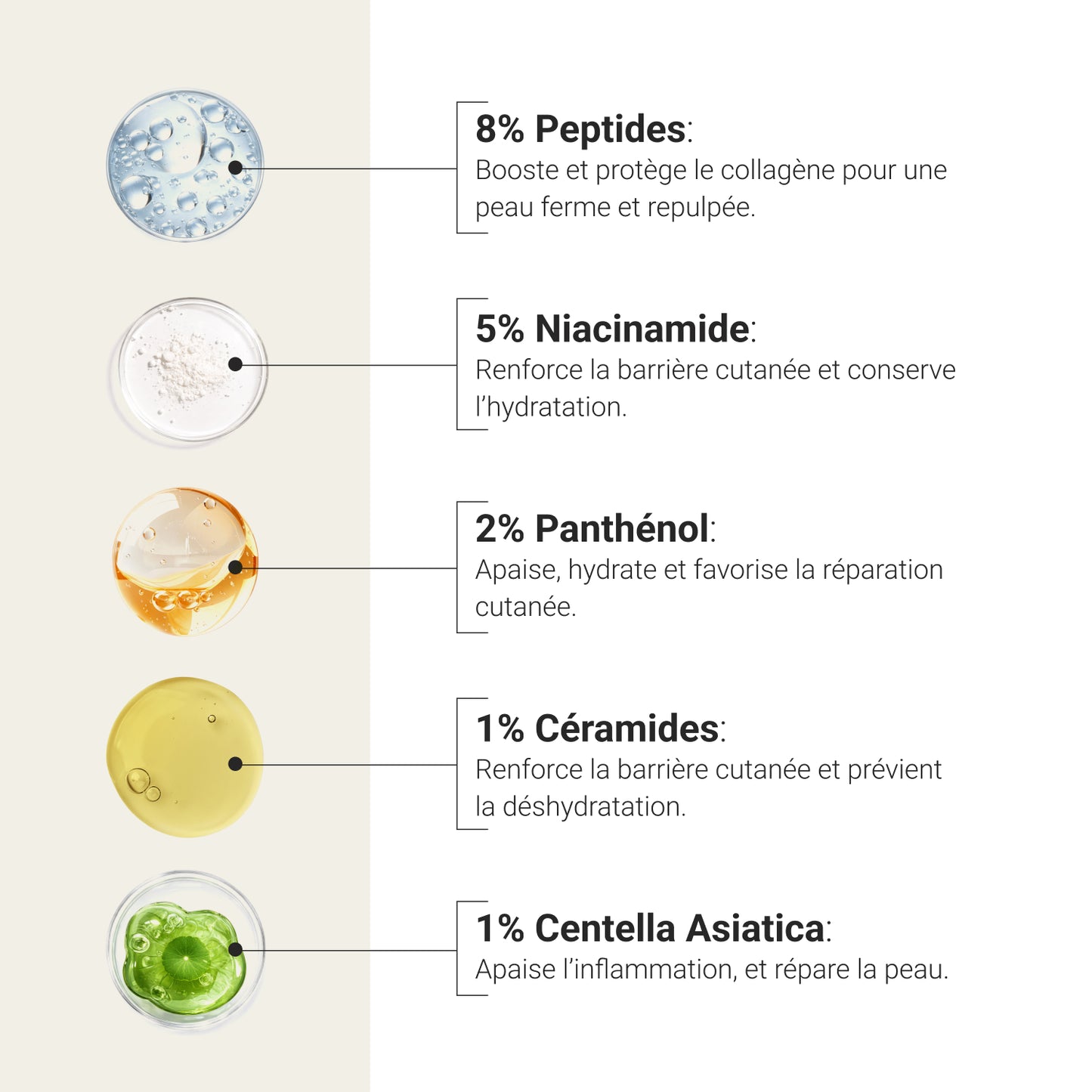 Multi-active serum with 5 hyaluronic acids